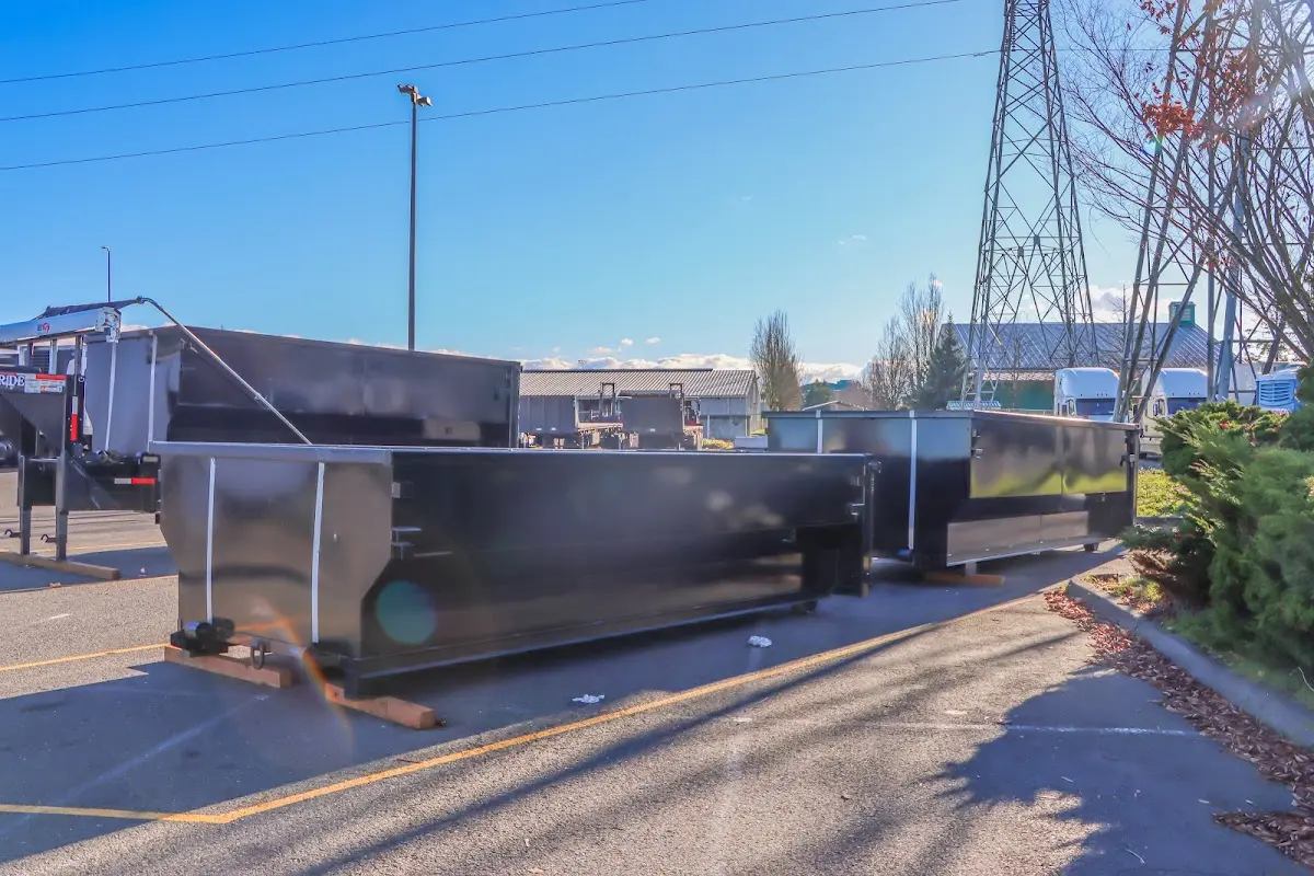 Roll-off dumpster ready for waste disposal at job site for 30 Yard Dumpster Rental in Roxborough Park